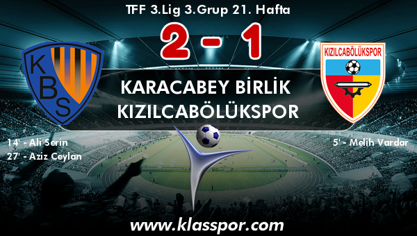 Karacabey Birlik  2 - Kızılcabölükspor 1