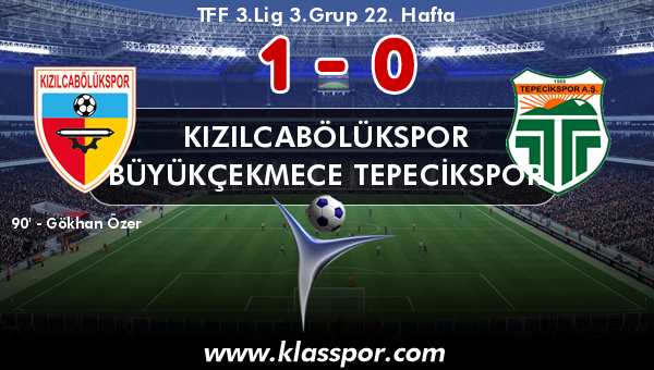 Kızılcabölükspor 1 - Büyükçekmece Tepecikspor 0