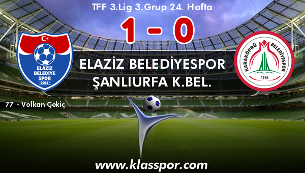 Elaziz Belediyespor 1 - Şanlıurfa K.Bel. 0