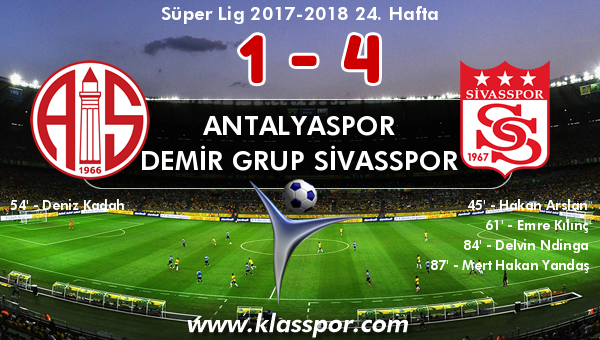 Antalyaspor 1 - Demir Grup Sivasspor 4