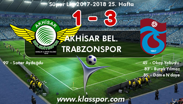 Akhisar Bel. 1 - Trabzonspor 3