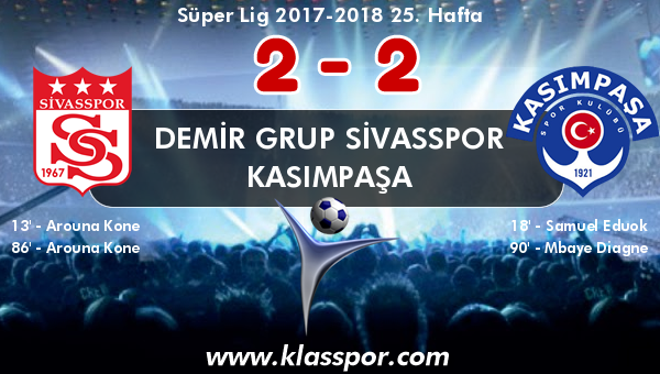 Demir Grup Sivasspor 2 - Kasımpaşa 2