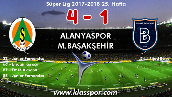 Alanyaspor 4 - M.Başakşehir 1