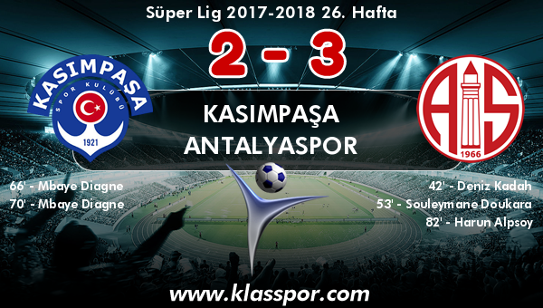 Kasımpaşa 2 - Antalyaspor 3