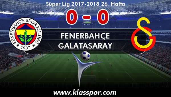 Fenerbahçe 0 - Galatasaray 0
