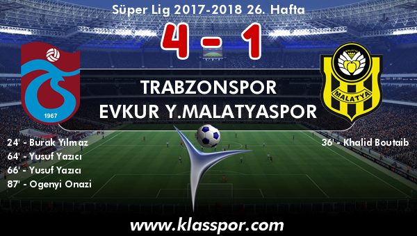 Trabzonspor 4 - Evkur Y.Malatyaspor 1