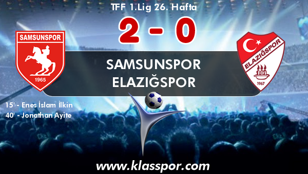 Samsunspor 2 - Elazığspor 0