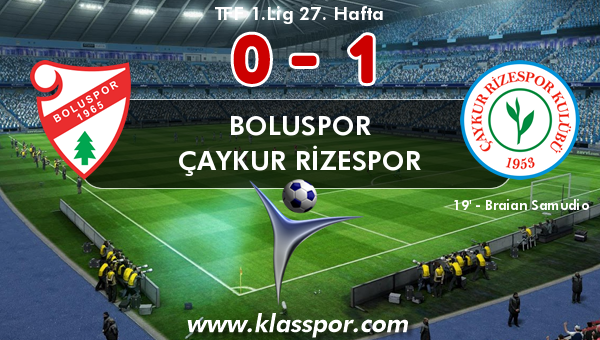 Boluspor 0 - Çaykur Rizespor 1