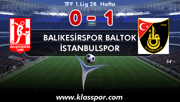 Balıkesirspor Baltok 0 - İstanbulspor 1