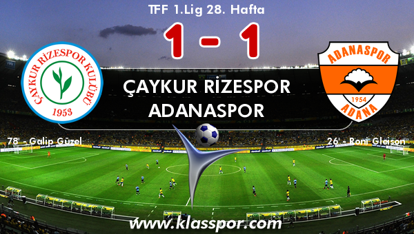 Çaykur Rizespor 1 - Adanaspor 1