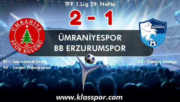 Ümraniyespor 2 - BB Erzurumspor 1