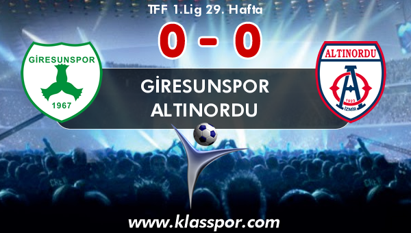 Giresunspor 0 - Altınordu 0