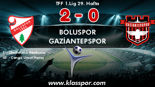 Boluspor 2 - Gaziantepspor 0