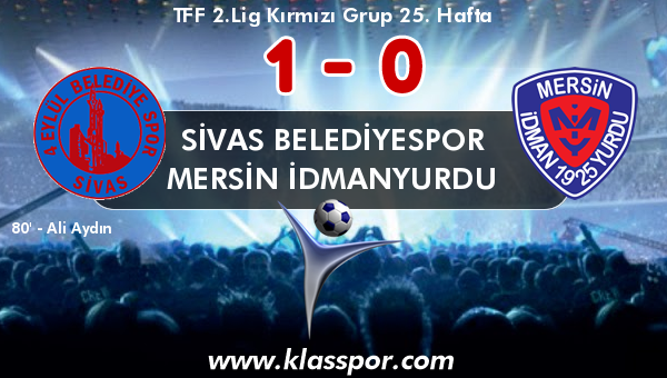 Sivas Belediyespor 1 - Mersin İdmanyurdu 0