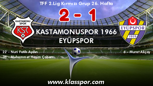 Kastamonuspor 1966 2 - Eyüpspor 1