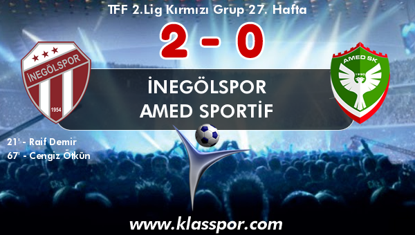 İnegölspor 2 - Amed Sportif 0
