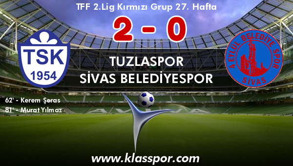 Tuzlaspor 2 - Sivas Belediyespor 0