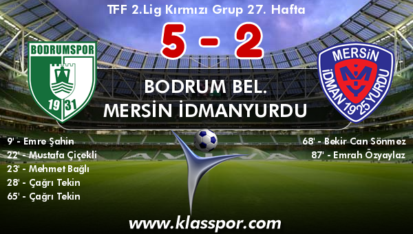 Bodrum Bel. 5 - Mersin İdmanyurdu 2