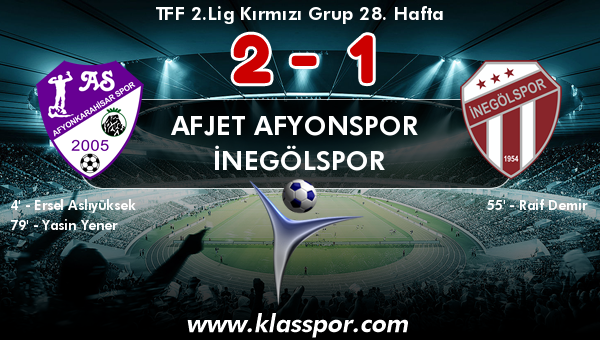 Afjet Afyonspor  2 - İnegölspor 1