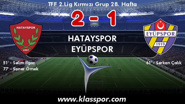 Hatayspor 2 - Eyüpspor 1