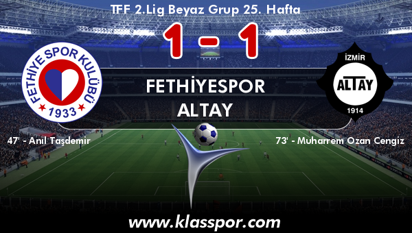 Fethiyespor 1 - Altay 1