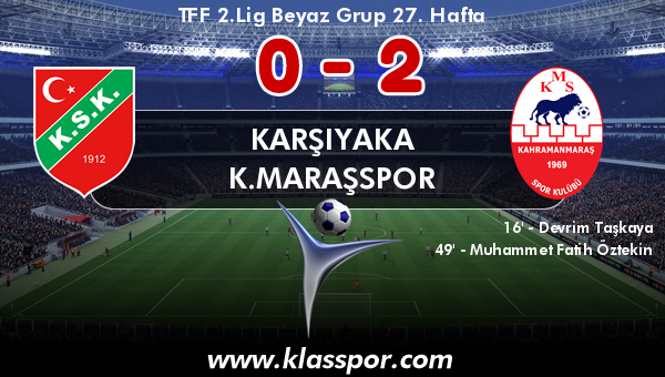 Karşıyaka 0 - K.Maraşspor 2