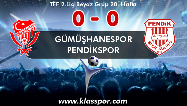 Gümüşhanespor 0 - Pendikspor 0