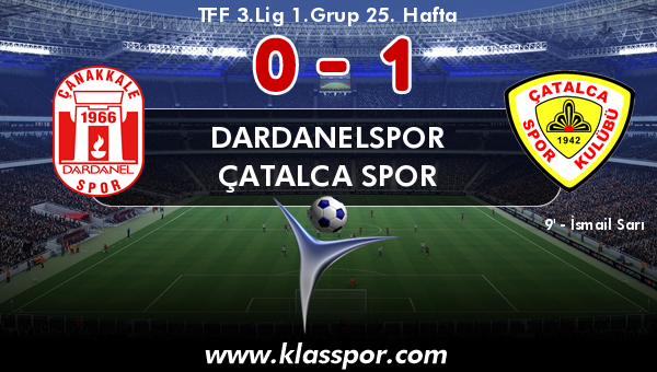 Dardanelspor 0 - Çatalca Spor 1