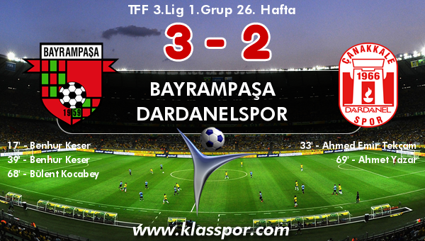 Bayrampaşa 3 - Dardanelspor 2