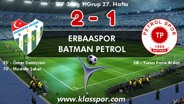 Erbaaspor 2 - Batman Petrol 1