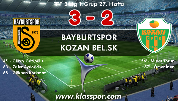 Bayburtspor 3 - Kozan Bel.SK 2
