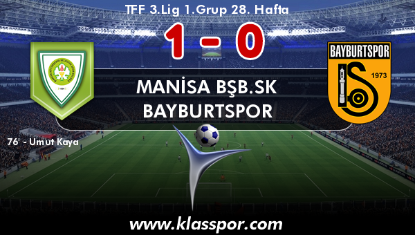 Manisa BŞB.SK 1 - Bayburtspor 0