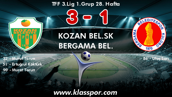 Kozan Bel.SK 3 - Bergama Bel. 1