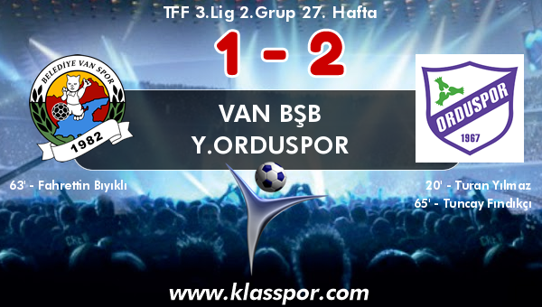 Van BŞB 1 - Y.Orduspor 2