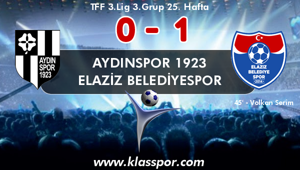 Aydınspor 1923 0 - Elaziz Belediyespor 1