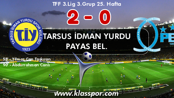 Tarsus İdman Yurdu 2 - Payas Bel. 0