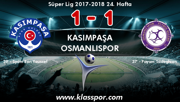 Kasımpaşa 1 - Osmanlıspor 1