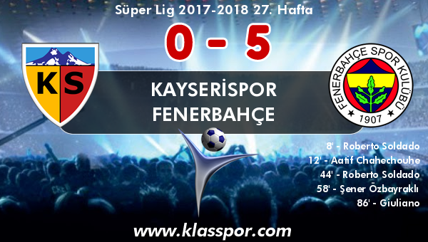 Kayserispor 0 - Fenerbahçe 5