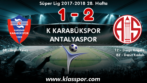 K Karabükspor 1 - Antalyaspor 2