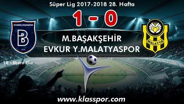 M.Başakşehir 1 - Evkur Y.Malatyaspor 0