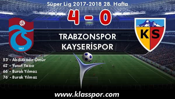 Trabzonspor 4 - Kayserispor 0