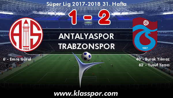 Antalyaspor 1 - Trabzonspor 2