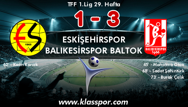 Eskişehirspor 1 - Balıkesirspor Baltok 3