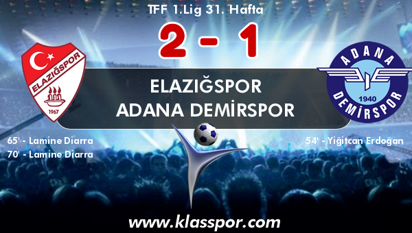 Elazığspor 2 - Adana Demirspor 1