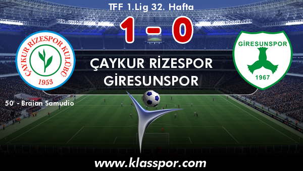 Çaykur Rizespor 1 - Giresunspor 0