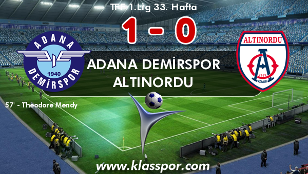 Adana Demirspor 1 - Altınordu 0