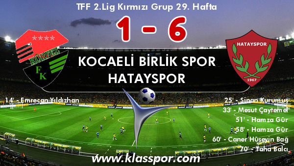 Kocaeli Birlik Spor 1 - Hatayspor 6