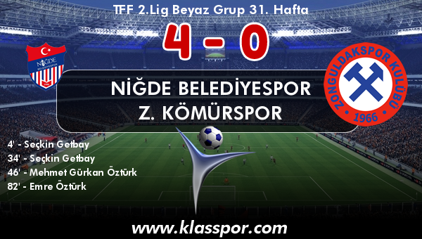 Niğde Belediyespor 4 - Z. Kömürspor 0