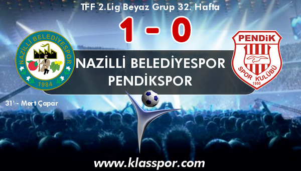 Nazilli Belediyespor 1 - Pendikspor 0