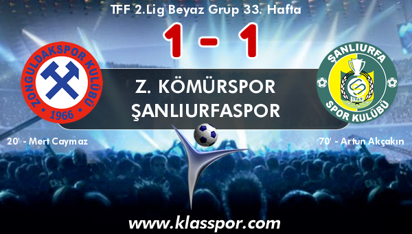 Z. Kömürspor 1 - Şanlıurfaspor 1